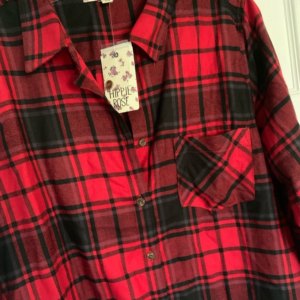 Oversized button down top - Picture 2 of 2